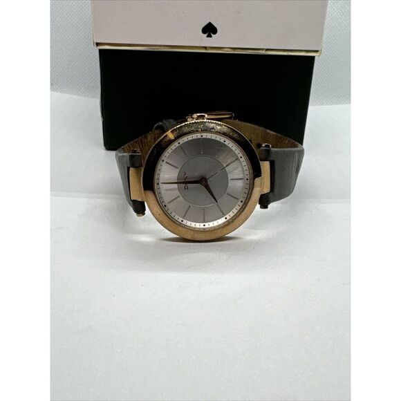 DKNY Stanhope NY-2296 Women\'s Grey Leather Analog Dial Quartz Wrist Watch JNA171